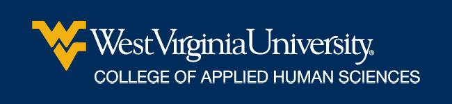 WVU College of Applied Human Sciences Logotype on a blue background
