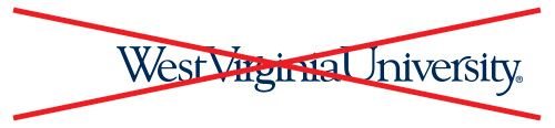 WVU signature without the Flying WV